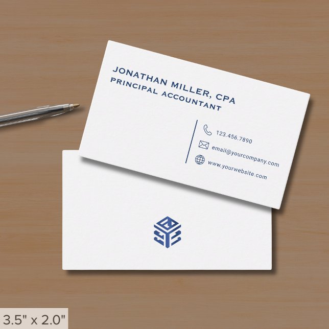 Simple Professional White Business Card (Creator Uploaded)