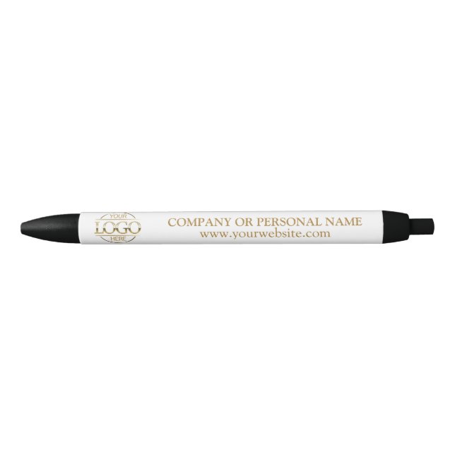 Simple Professional White Custom Business Logo Pen (Front)