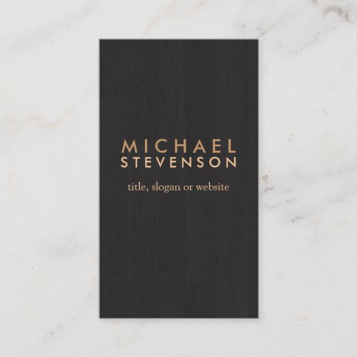 Simple Professional Wood Grain Look Black Business Card Templates