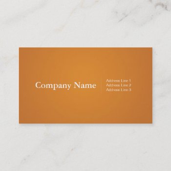 Simple Profressional Business Cards In Orange by rheasdesigns at Zazzle
