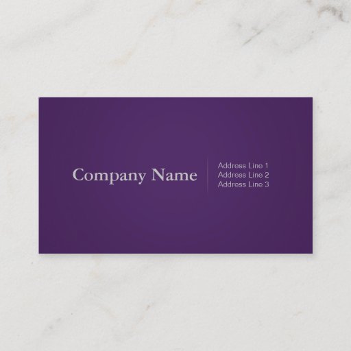 Customizable Simple Profressional Business Cards in Purple