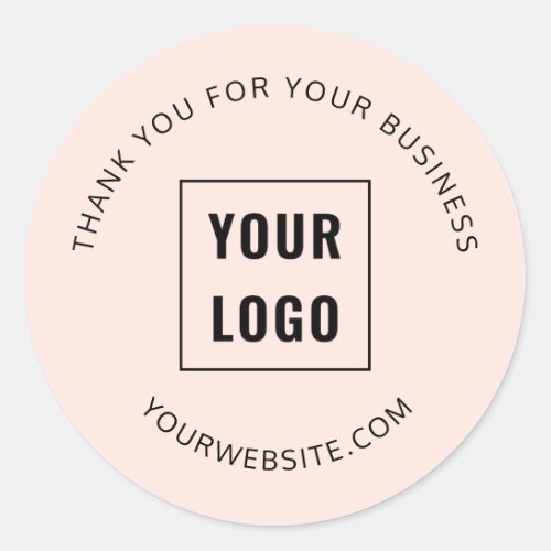 Simple Promotional Business Logo Classic Round Sticker