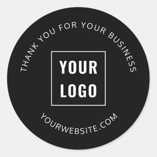Simple Promotional Business Logo Classic Round Sticker