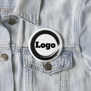 Simple Promotional Small Business Brand Black Logo Button