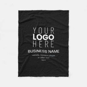 Simple Promotional Template for Your Business Logo Fleece Blanket