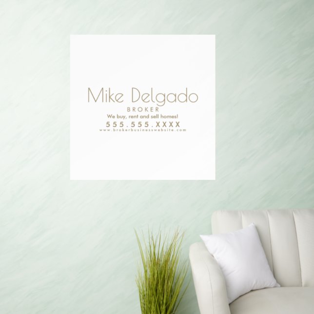  Simple Property Manager Home Sales Broker   Wall  Wall Decal (Living Room)