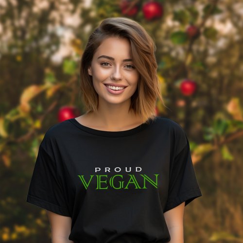 Simple Proud Vegan Green Plant Based T_Shirt