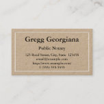 [ Thumbnail: Simple Public Notary Business Card ]