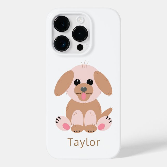 Simple Puppy Dog Cartoon Pastel Personalized Case-Mate iPhone Case (Back)