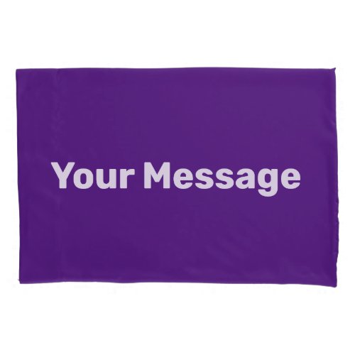 Simple Purple and White Add Your Message Template Pillow Case