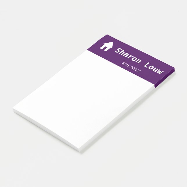 Simple purple and white post-it notes (Angled)