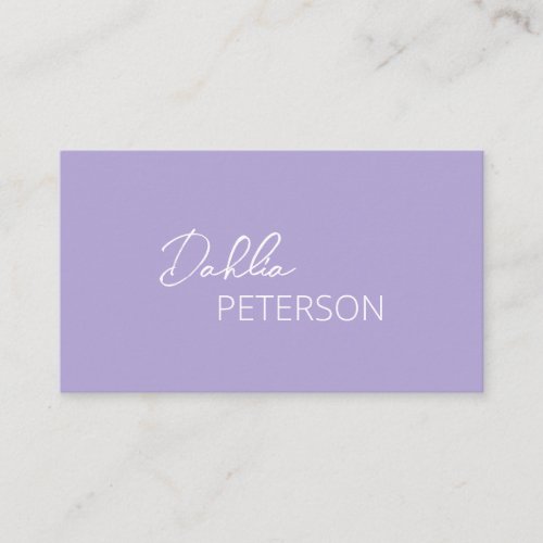 Simple Purple Elegant Contemporary QR Code Modern Business Card