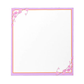 Simple Purple Floral Note Pads
