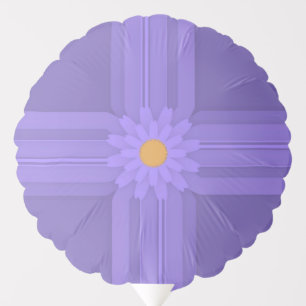 Simple Purple Flower on Cross Modern Balloon