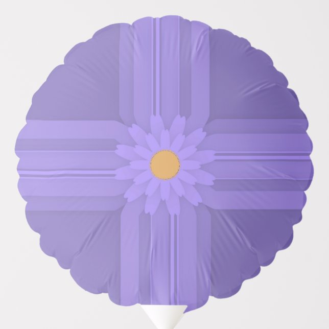 Simple Purple Flower on Cross Modern Balloon (Front)