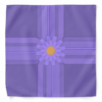 Simple Purple Flower on Cross Modern Bandana