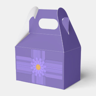 Simple Purple Flower on Cross Modern Favor Boxes