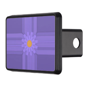 Simple Purple Flower on Cross Modern Hitch Cover