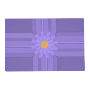 Simple Purple Flower on Cross Modern Placemat