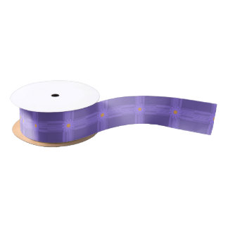 Simple Purple Flower on Cross Modern Satin Ribbon