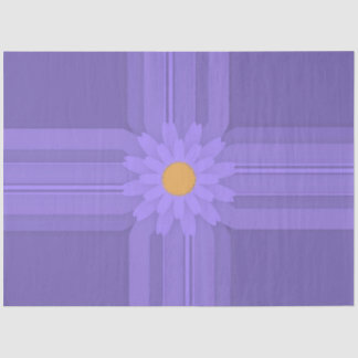 Simple Purple Flower on Cross Modern Tissue Paper