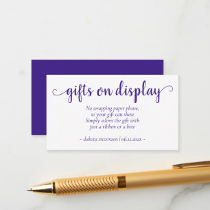 Simple Purple Gifts on Display   Grape Any Event Enclosure Card