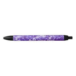 Simple purple glitter sparkle stars add your text  black ink pen