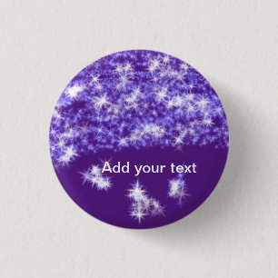 Simple purple glitter sparkle stars add your text  button