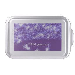 Simple purple glitter sparkle stars add your text  cake pan