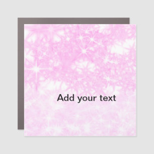 Simple purple glitter sparkle stars add your text car magnet