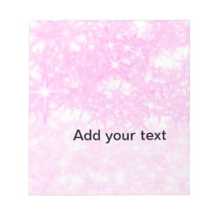 Simple purple glitter sparkle stars add your text  notepad