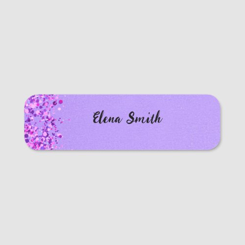 Simple Purple Gradient Name Tag