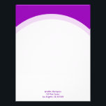 Simple purple letterhead<br><div class="desc">Simple colorful purple border. Personalize with your own name and address. Select customize to make more changes to the fonts and background color. This simple design is perfect for adding your own photos or images.</div>