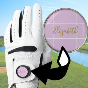 Simple purple minimalist custom name ladies  golf glove