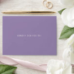 Simple Purple Modern Wedding Envelope<br><div class="desc">Modern wedding envelopes featuring a clean and simple design with a bold font.</div>