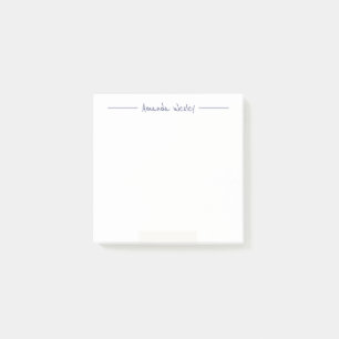 Simple Purple Monogram Full Name Post-it Notes