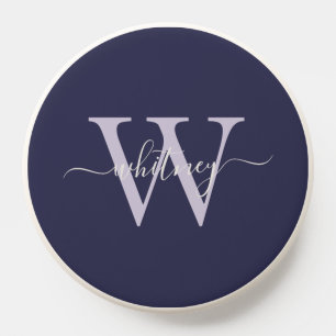 Simple Purple Monogrammed PopSocket