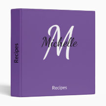 Simple Purple Monogrammed Recipe
