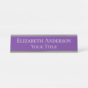 Simple Purple Name Plate