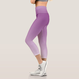 Simple Purple Ombre Capri Leggings