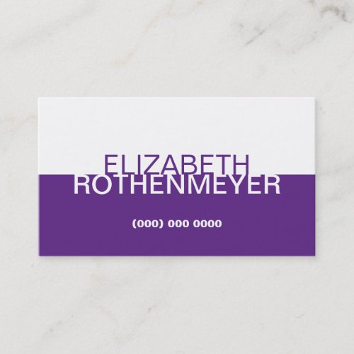 Simple Purple Panel Business Card