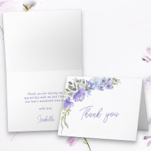 Thankyou(パープル) Purple Thank You Cards & Templates | Zazzle