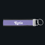 Simple Purple Personalized Custom Name Wrist Keychain<br><div class="desc">Simple Personalized Custom Name Purple, Font can be changed by clicking the "Edit Design" button.</div>