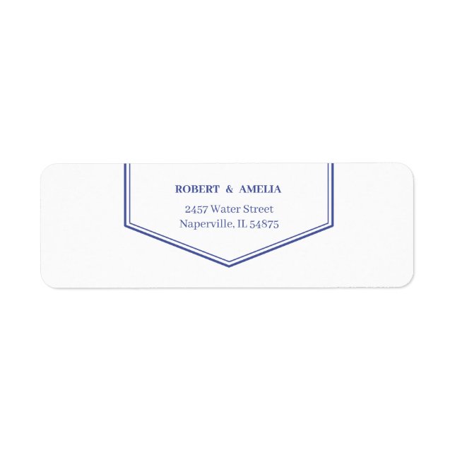 Simple Purple Personalized Return Address Label (Front)
