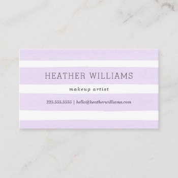 Simple Purple Watercolor Business Card by fancypaperie at Zazzle