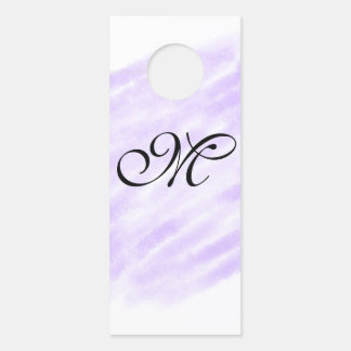 simple purple watercolor splashes pastel add name door hanger