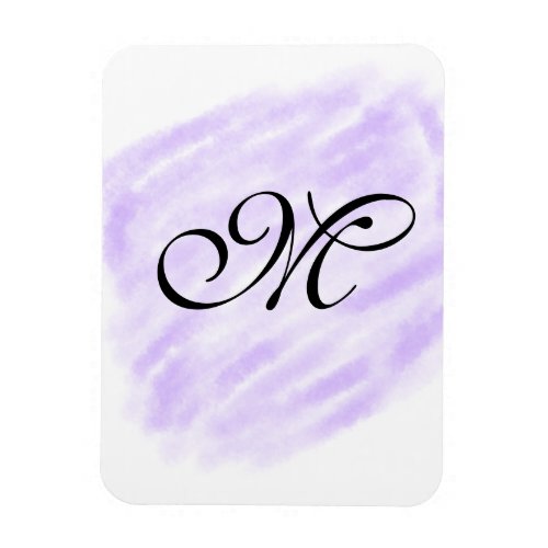 simple purple watercolor splashes pastel add name  magnet