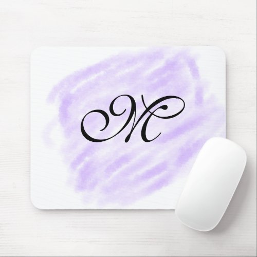 simple purple watercolor splashes pastel add name  mouse pad