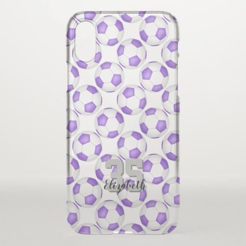simple purple white soccer ball pattern cute girly iPhone x case