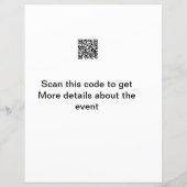 Simple Q R code scan business event template atext (Back)